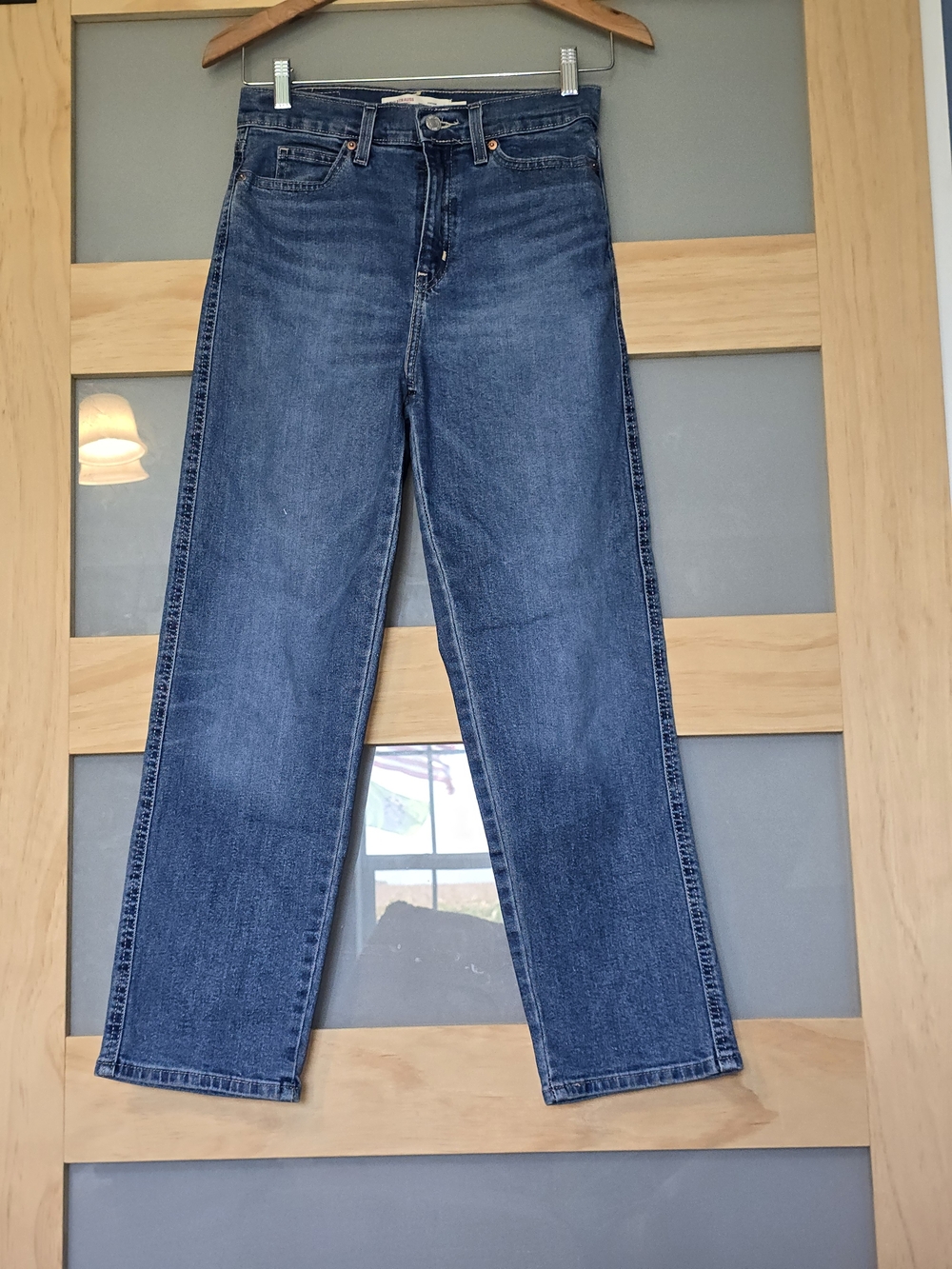 Levi's Straight-Leg Jeans in Medium Blue Wash